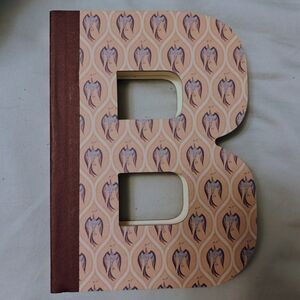 Unique B shaped notebook unlined.